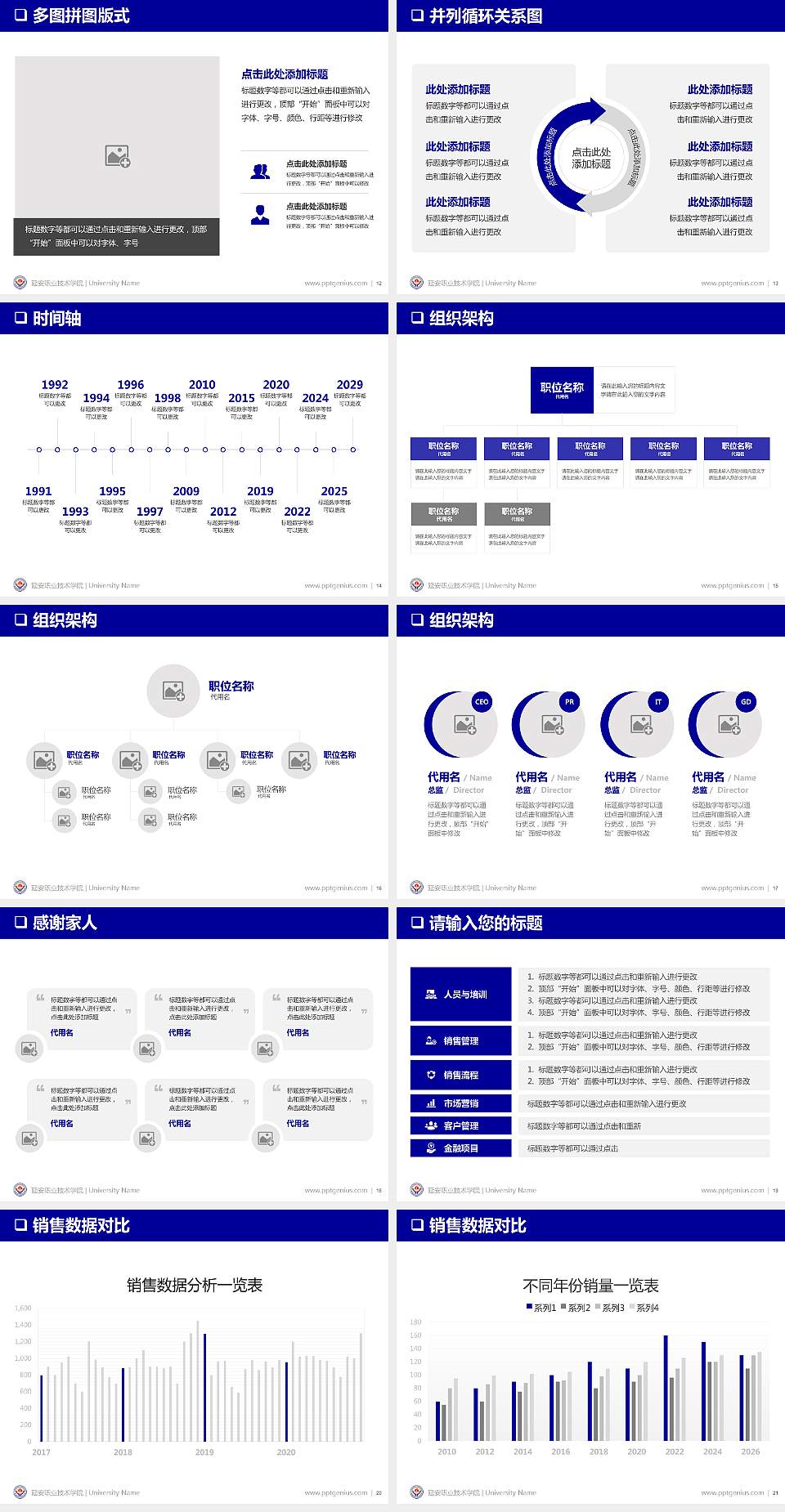 延安职业技术学院PPT模板下载4:3格式幻灯片预览图3