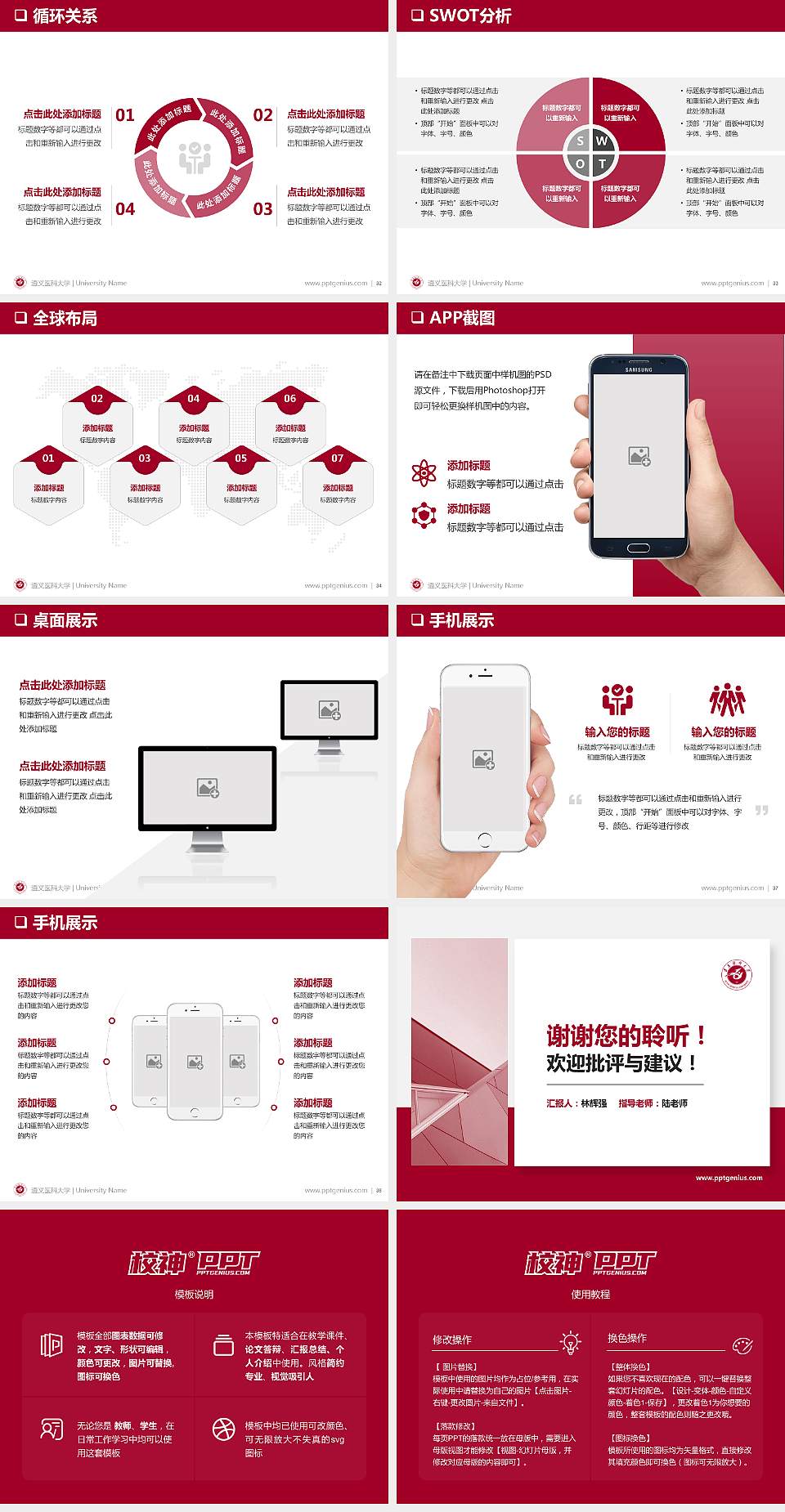 遵义医科大学PPT模板下载4:3格式幻灯片预览图5