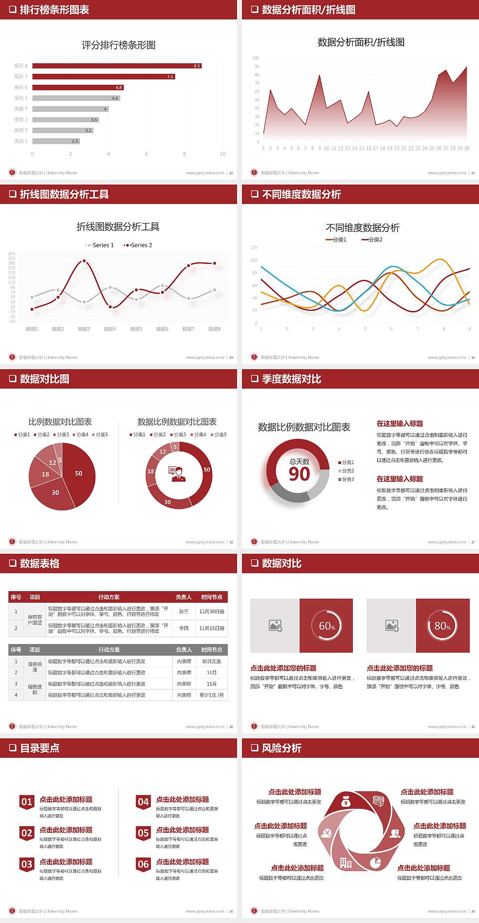 新疆师范大学PPT模板下载4:3格式幻灯片预览图4