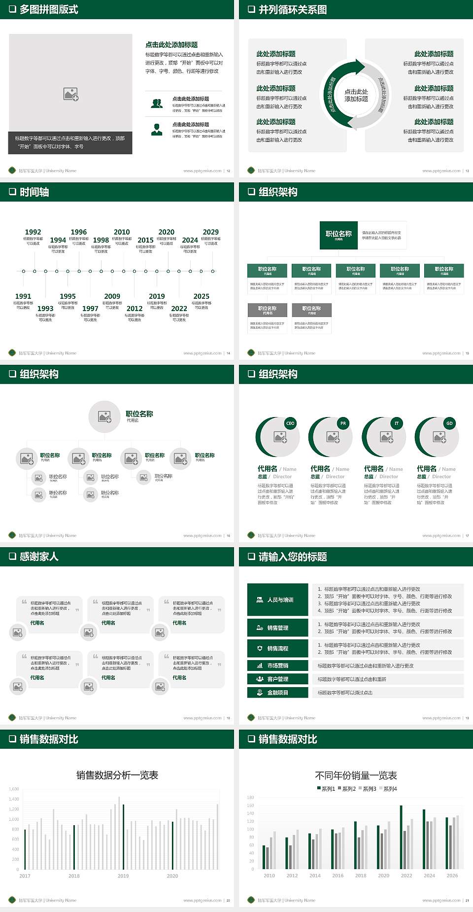 陆军军医大学PPT模板下载4:3格式幻灯片预览图3