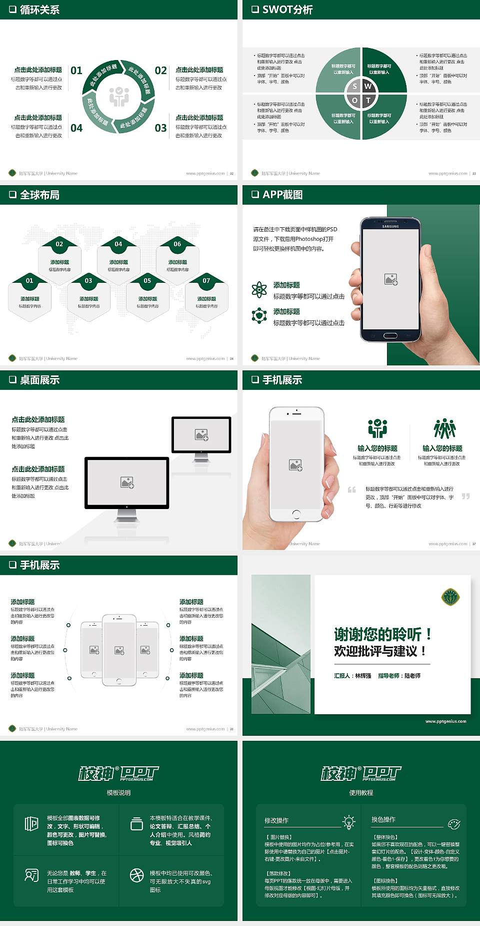 陆军军医大学PPT模板下载4:3格式幻灯片预览图5