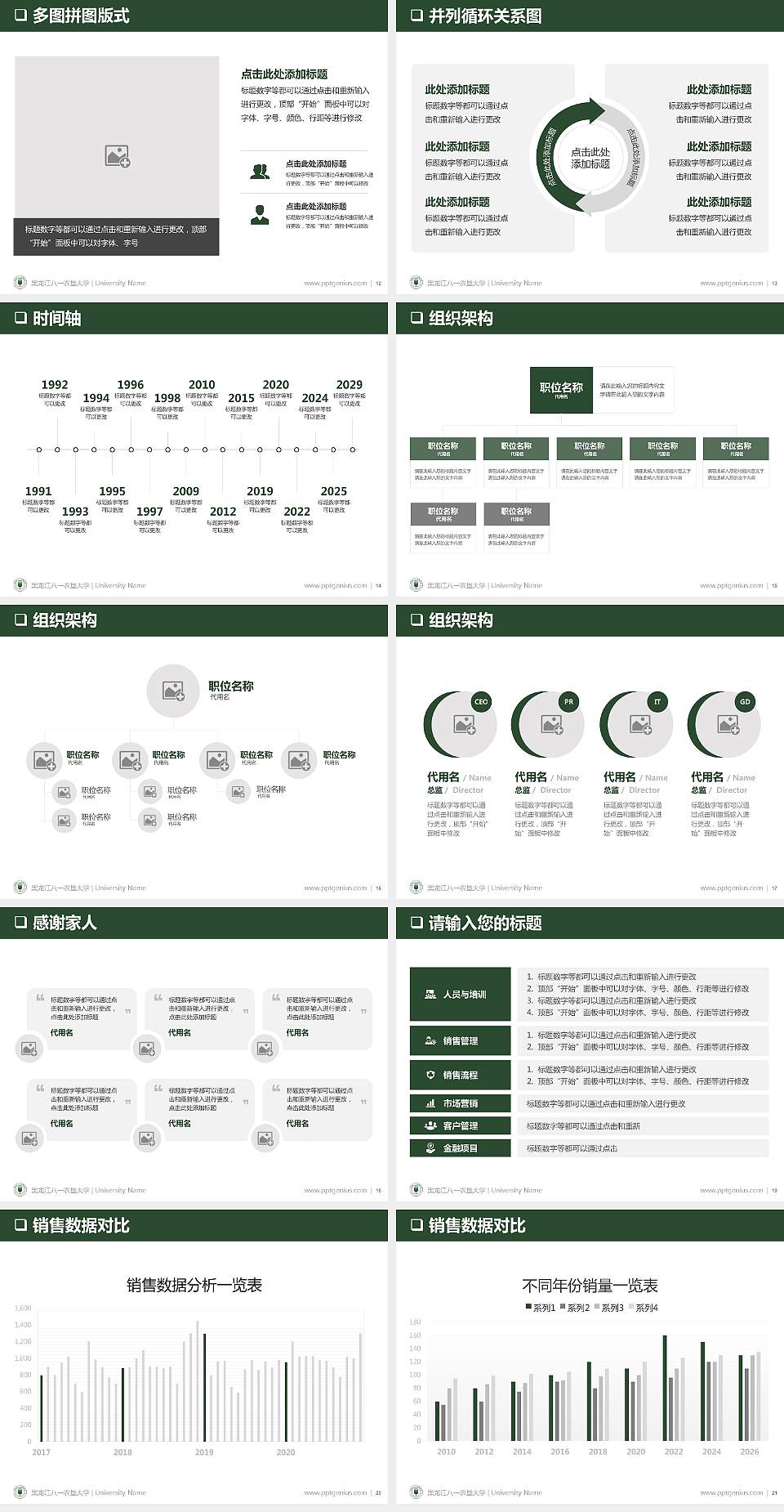 黑龙江八一农垦大学PPT模板下载4:3格式幻灯片预览图3