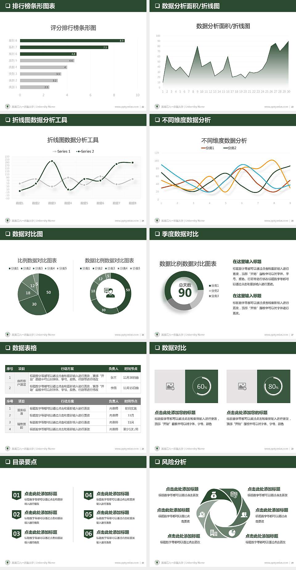 黑龙江八一农垦大学PPT模板下载4:3格式幻灯片预览图4