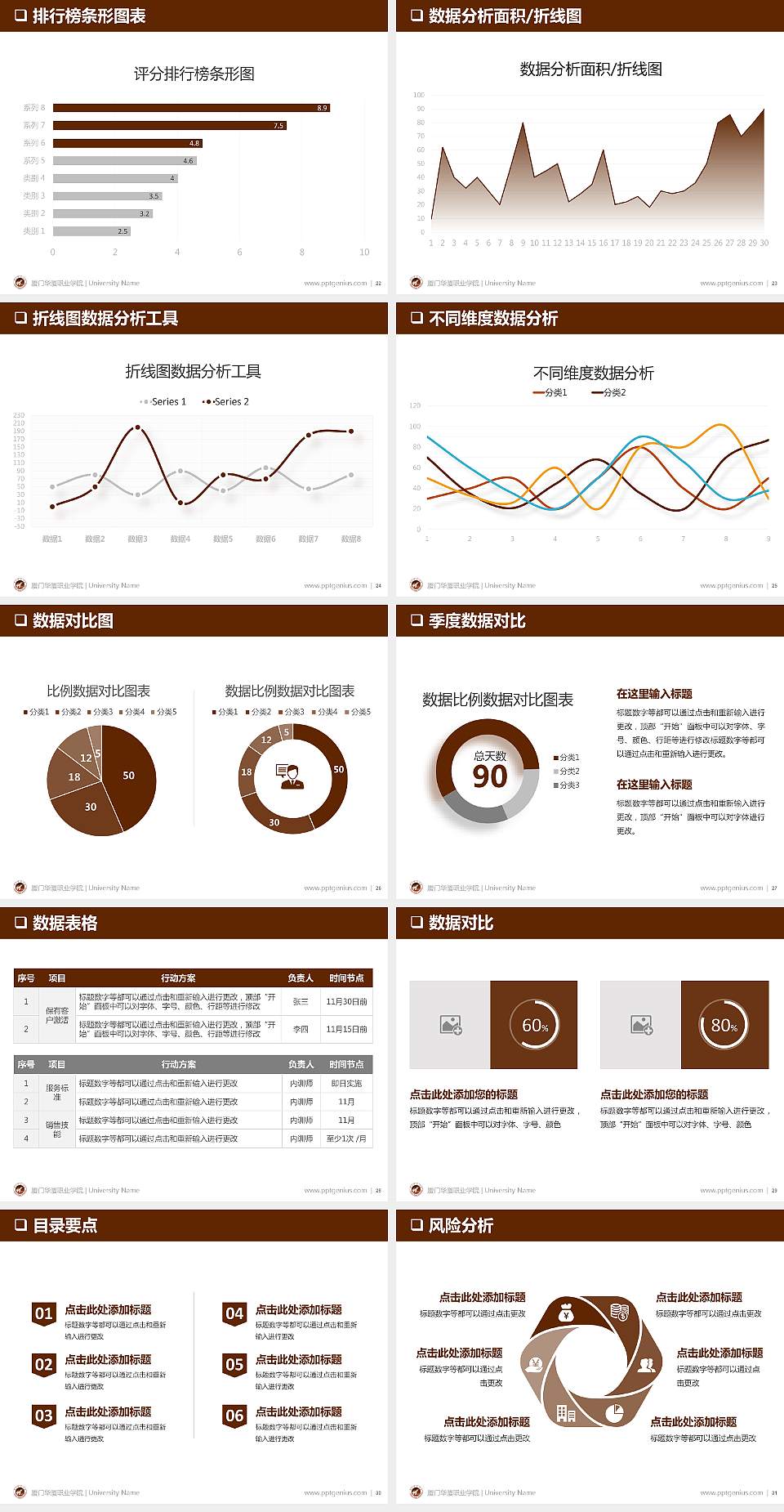 厦门华厦职业学院PPT模板下载4:3格式幻灯片预览图4