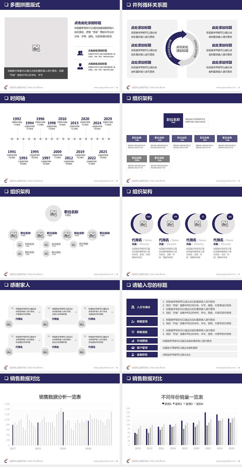 香港专业进修学校PPT模板下载4:3格式幻灯片预览图3