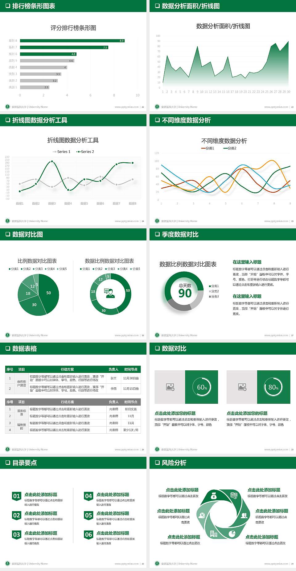 安徽医科大学PPT模板下载4:3格式幻灯片预览图4