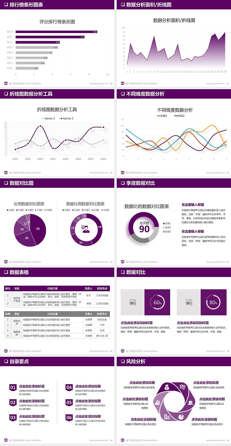 厦门演艺职业学院PPT模板下载4:3格式幻灯片预览图4