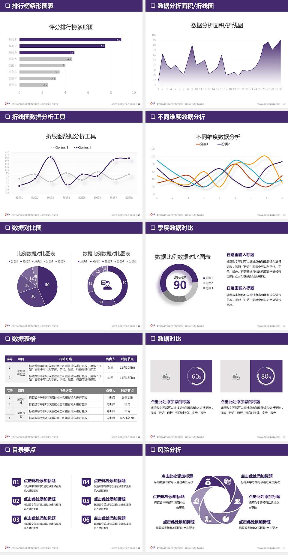 哈尔滨铁道职业技术学院PPT模板下载4:3格式幻灯片预览图4