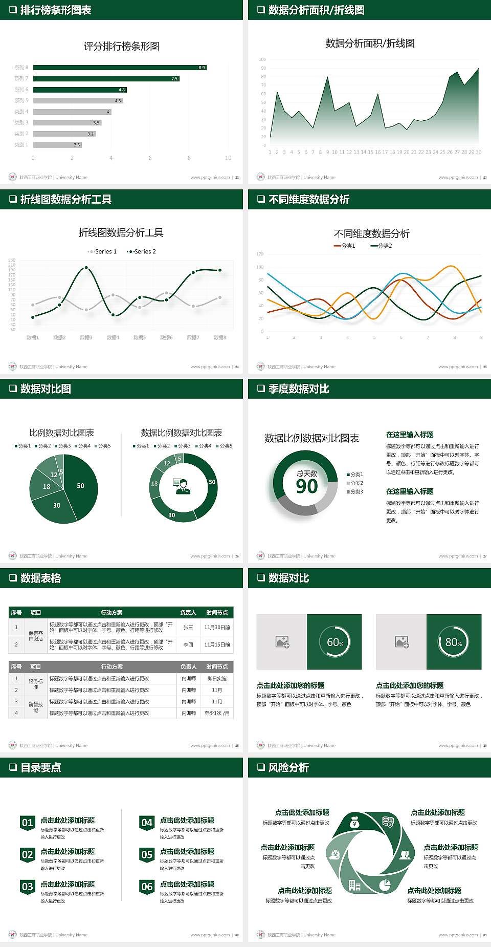 陕西工商职业学院PPT模板下载4:3格式幻灯片预览图4