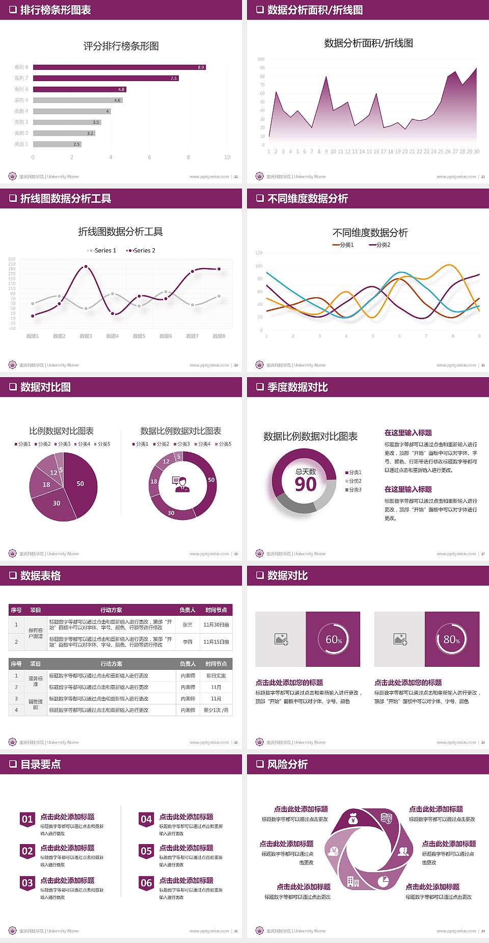 重庆科技学院PPT模板下载4:3格式幻灯片预览图4