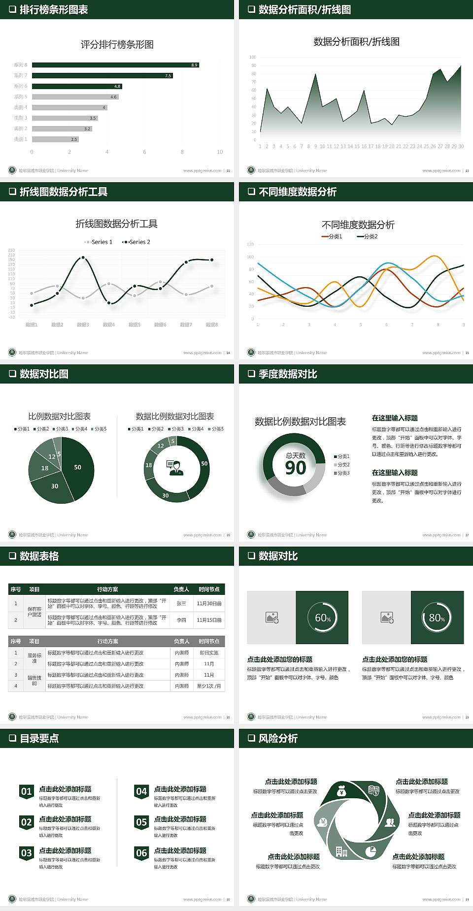 哈尔滨城市职业学院PPT模板下载4:3格式幻灯片预览图4