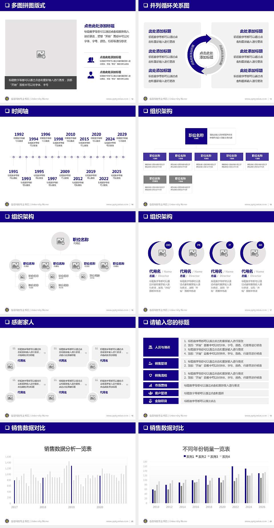 香港科技专上书院PPT模板下载4:3格式幻灯片预览图3