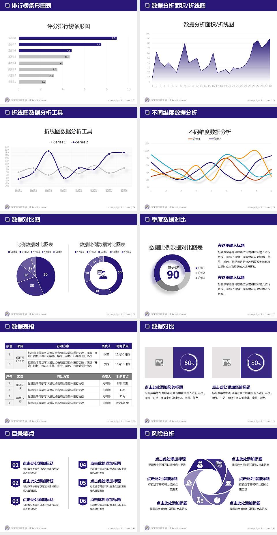 辽宁中医药大学PPT模板下载4:3格式幻灯片预览图4