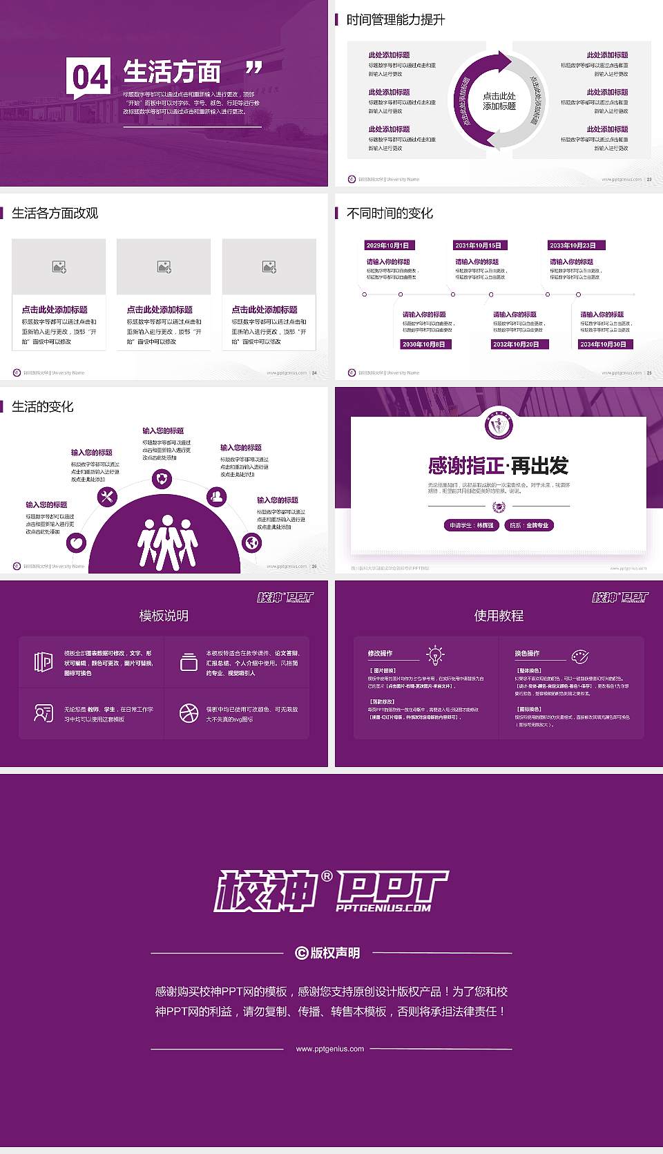 锦州医科大学专用国家奖学金答辩PPT模板16:9格式幻灯片预览图4