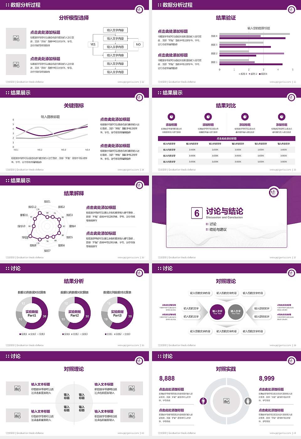 锦州医科大学论文答辩标准PPT模板16:9格式幻灯片预览图5