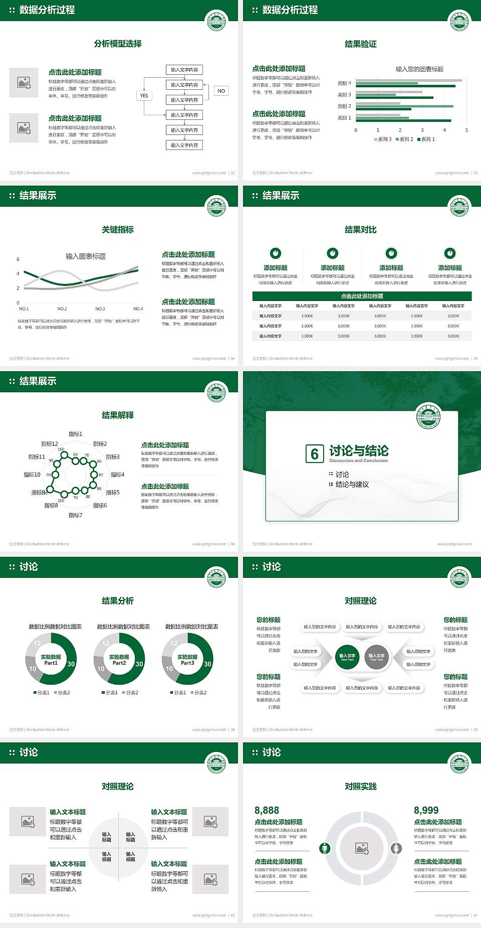 沈阳农业大学论文答辩标准PPT模板4:3格式幻灯片预览图5