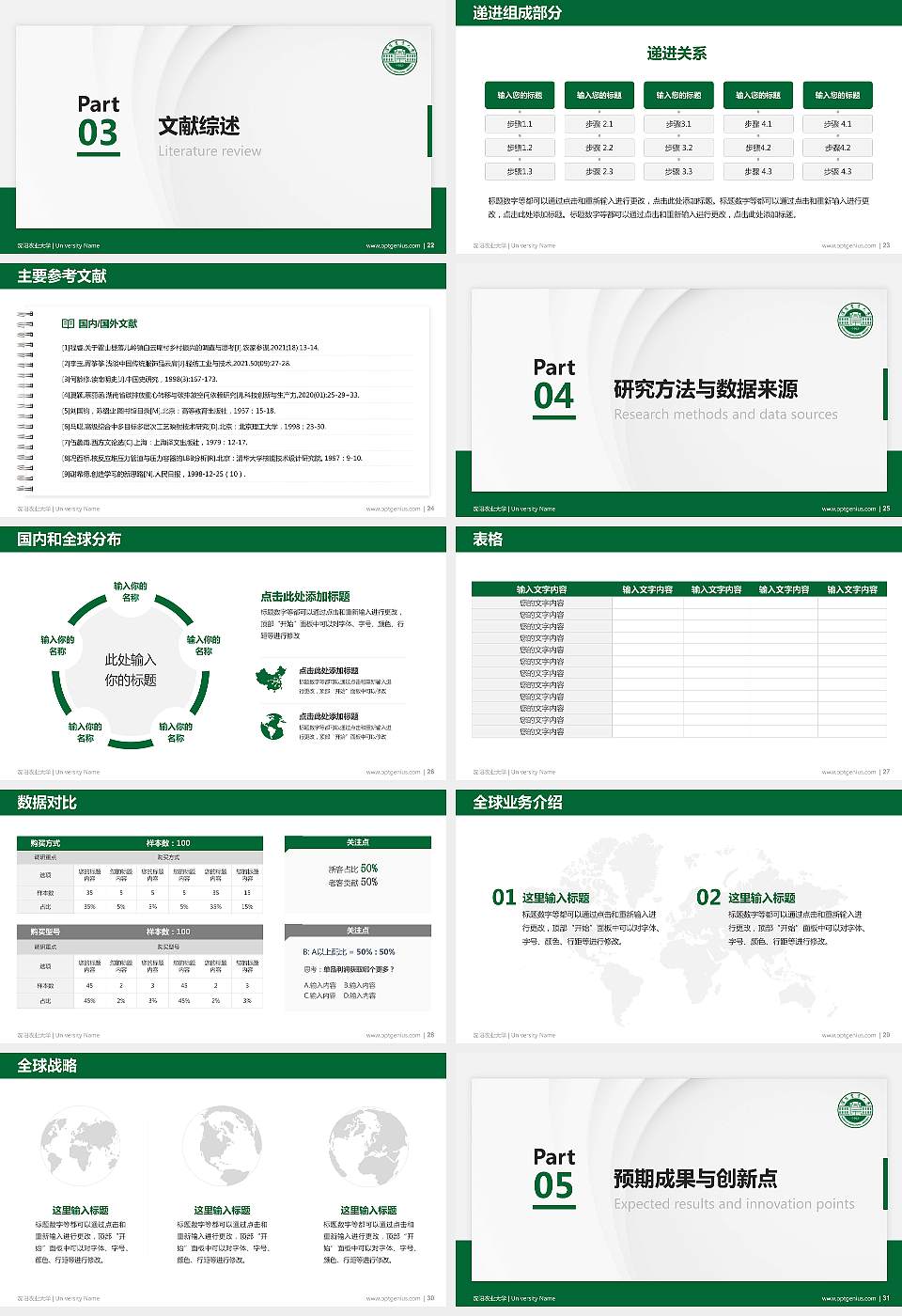 沈阳农业大学硕士研究生/本科生毕业论文答辩/开题报告通用PPT模板下载16:9格式幻灯片预览图4