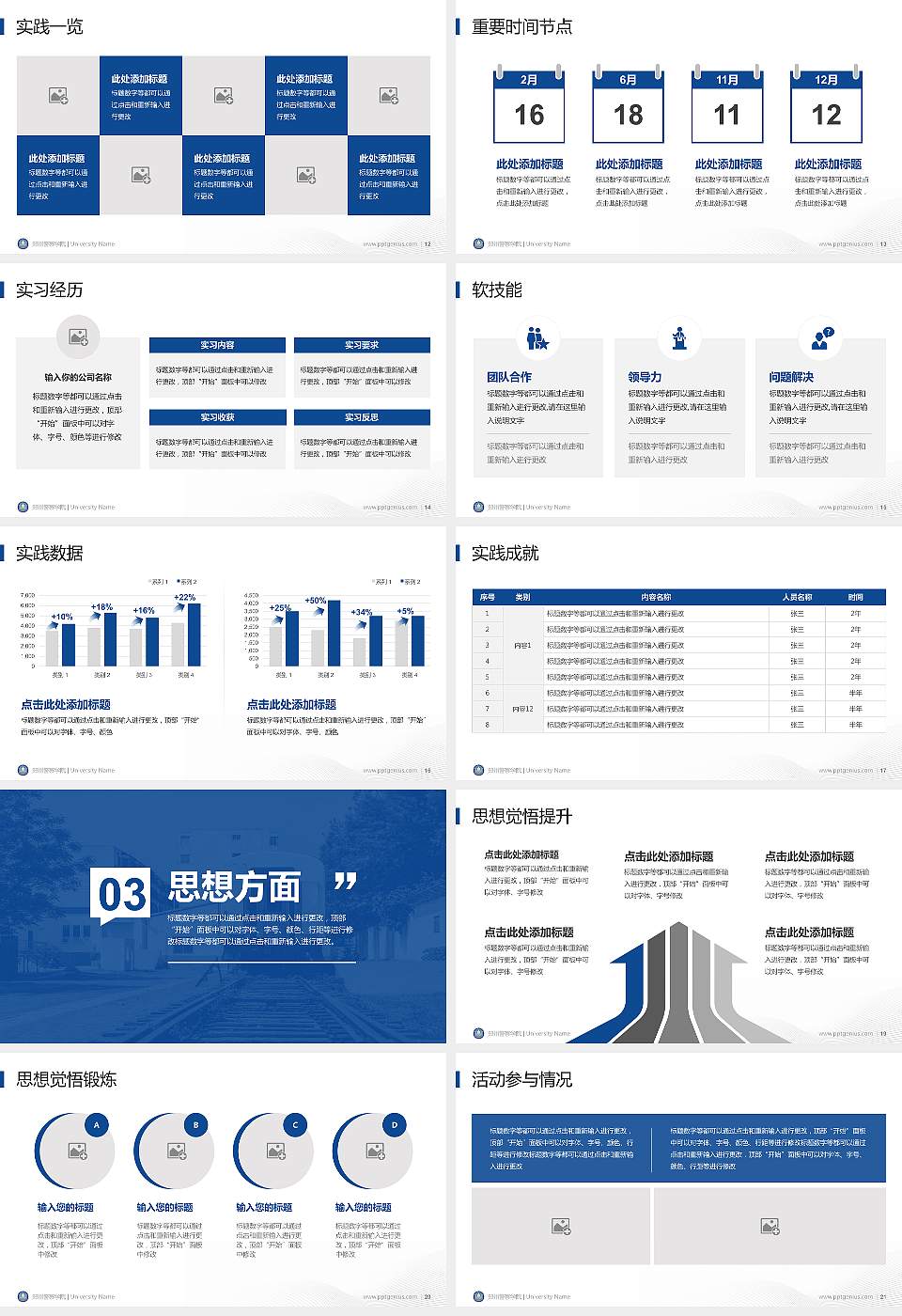 郑州警察学院专用国家奖学金答辩PPT模板16:9格式幻灯片预览图3