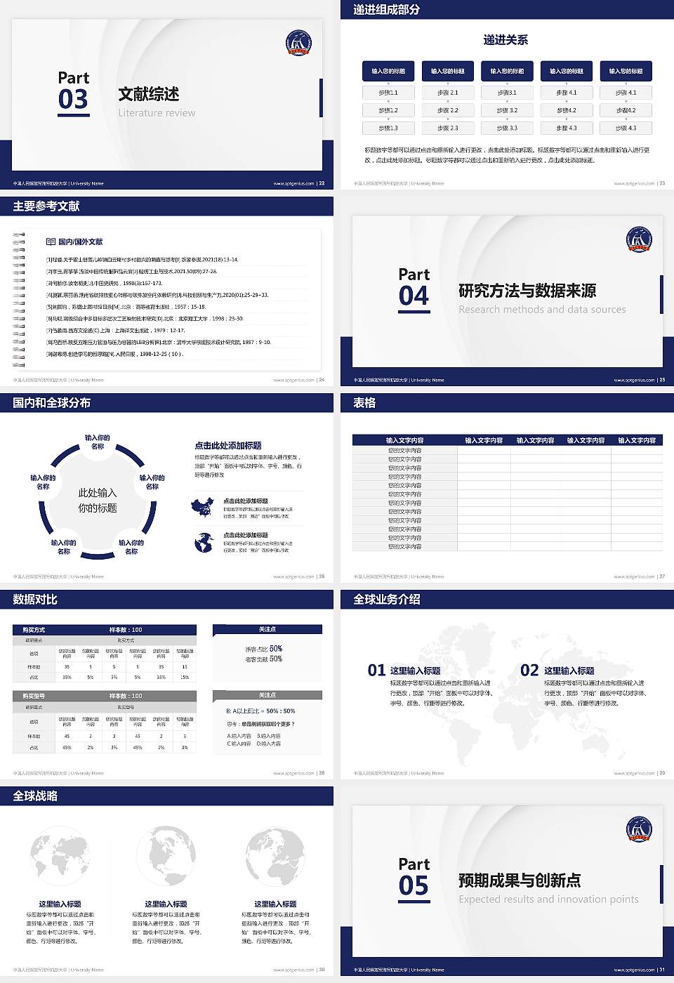 中国人民解放军海军航空大学硕士研究生/本科生毕业论文答辩/开题报告通用PPT模板下载16:9格式幻灯片预览图4