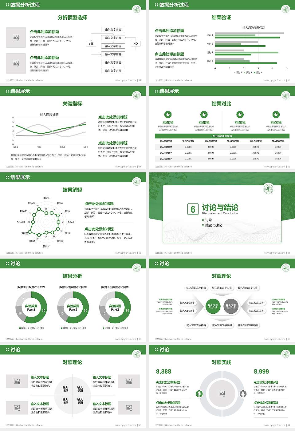 四川农业大学论文答辩标准PPT模板16:9格式幻灯片预览图5