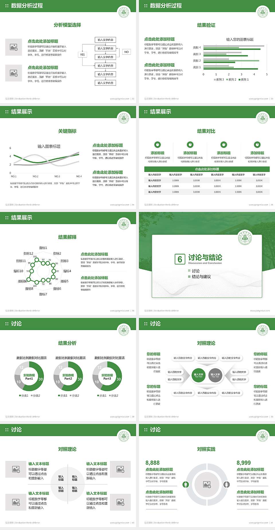 四川农业大学论文答辩标准PPT模板4:3格式幻灯片预览图5