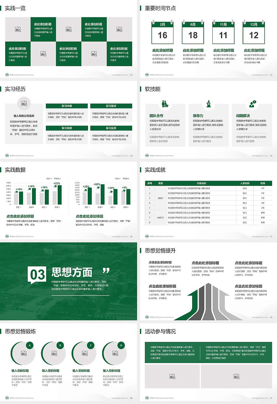 塔里木大学专用国家奖学金答辩PPT模板16:9格式幻灯片预览图3