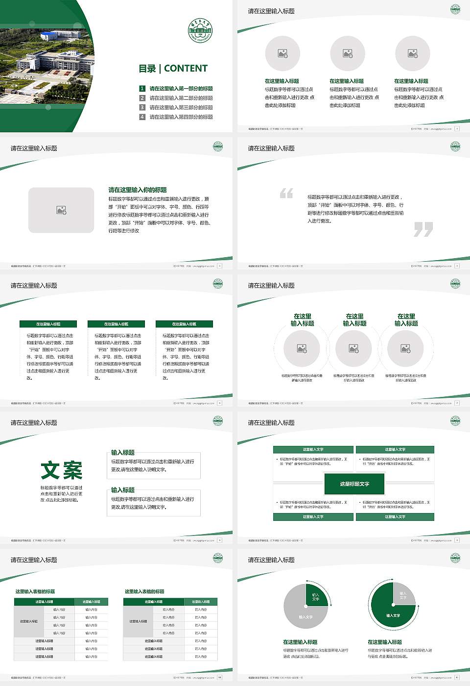 塔里木大学毕业论文答辩PPT模板下载16:9格式幻灯片预览图2