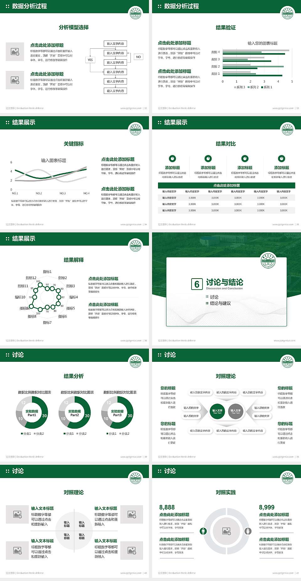 塔里木大学论文答辩标准PPT模板4:3格式幻灯片预览图5