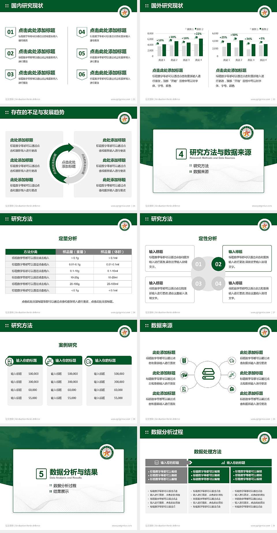 陆军军事交通学院论文答辩标准PPT模板4:3格式幻灯片预览图4