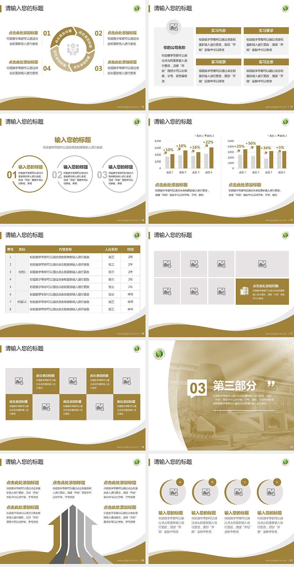 西北农林科技大学专题讲座/学术交流会PPT模板下载4:3格式幻灯片预览图3