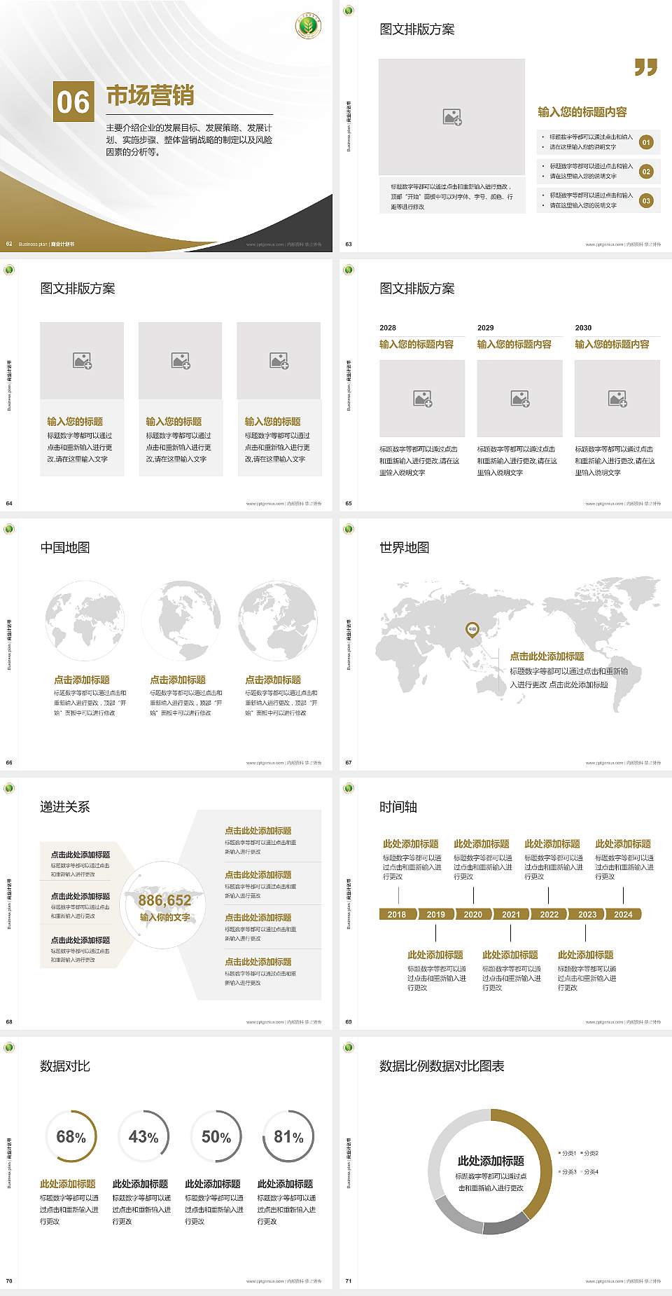 西北农林科技大学专用全国大学生互联网+创新创业大赛计划书/路演/网评PPT模板4:3格式幻灯片预览图8
