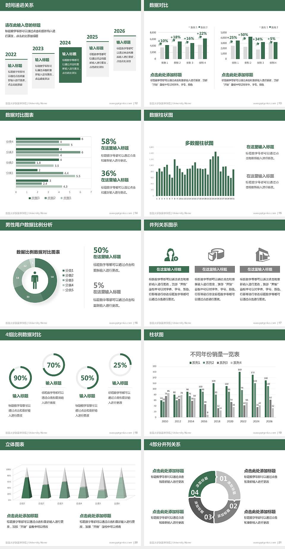 吉首大学张家界学院硕士研究生/本科生毕业论文答辩/开题报告通用PPT模板下载4:3格式幻灯片预览图3