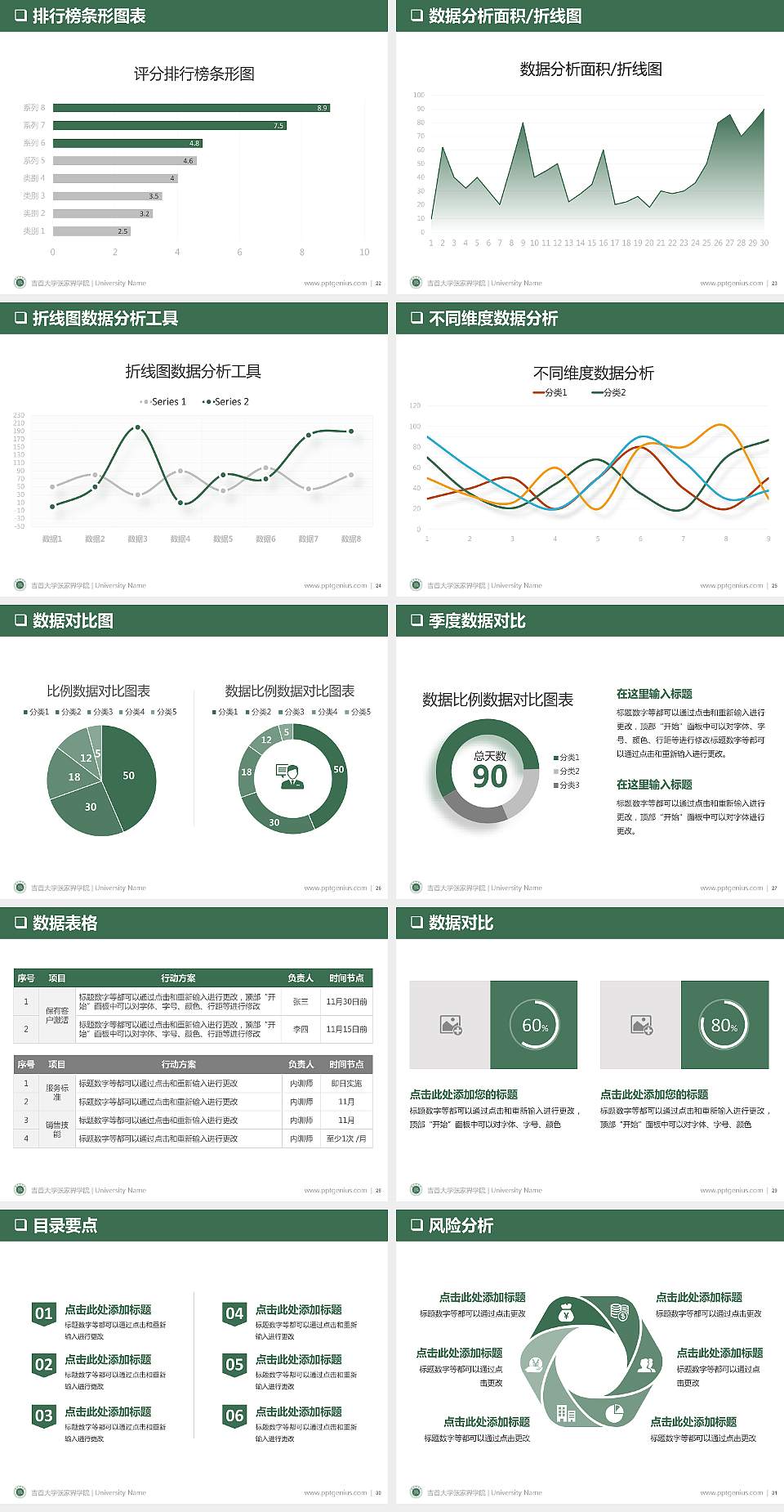 吉首大学张家界学院PPT模板下载4:3格式幻灯片预览图4
