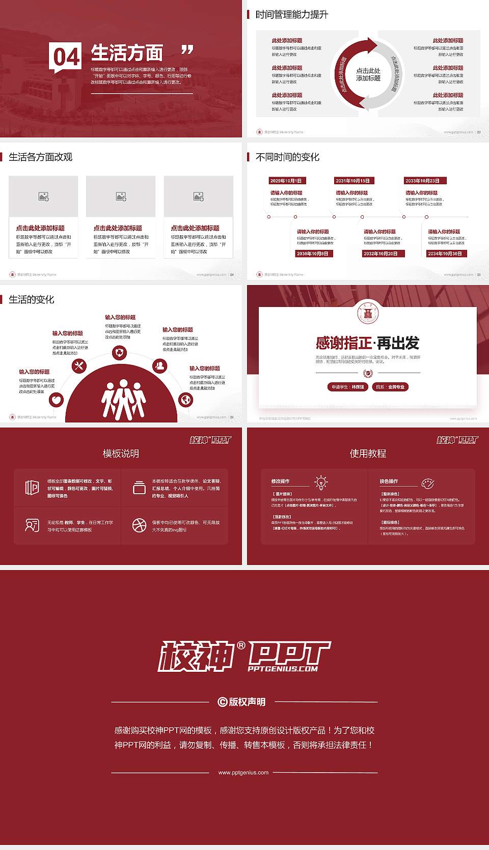 茅台学院专用国家奖学金答辩PPT模板16:9格式幻灯片预览图4