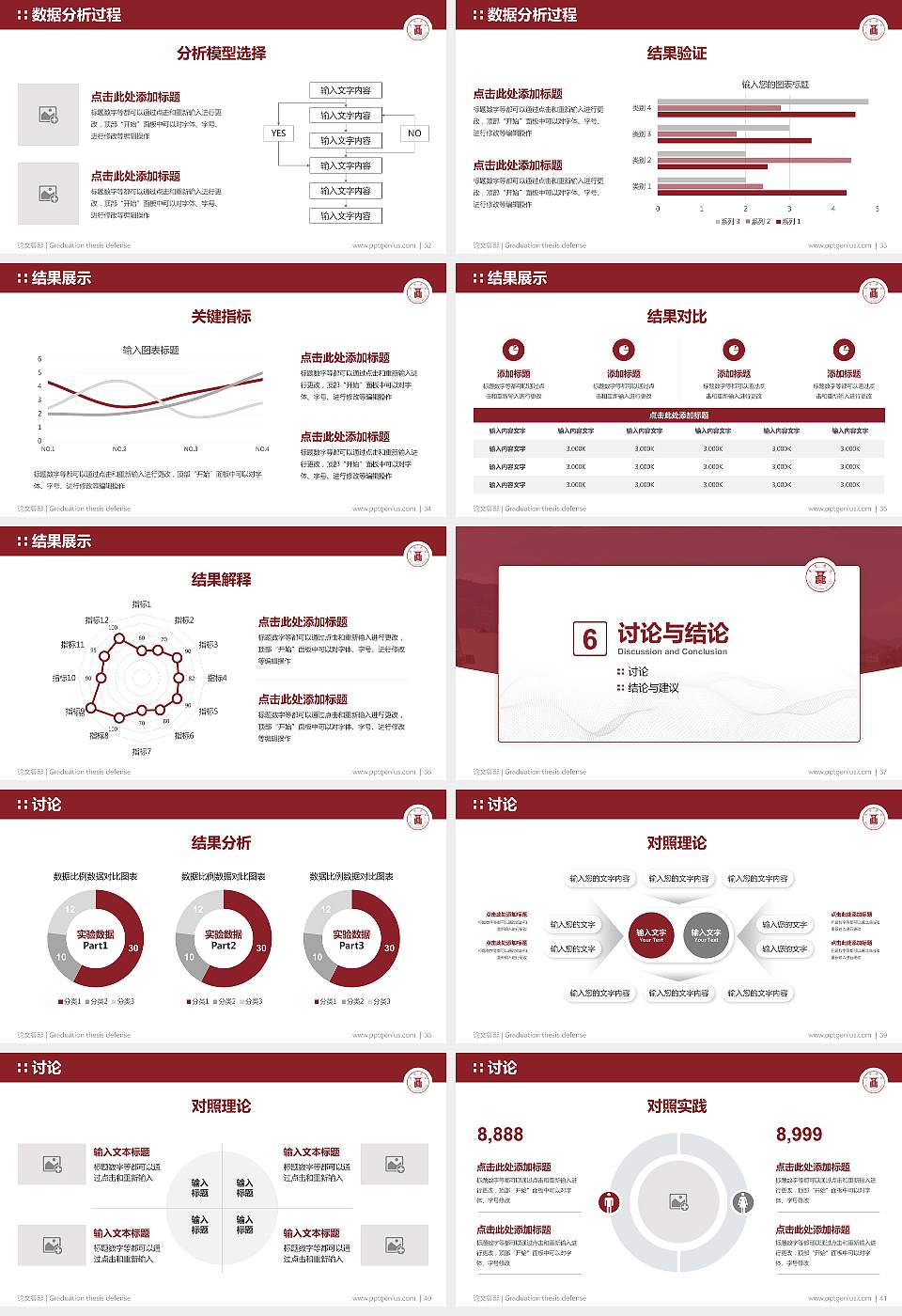 茅台学院论文答辩标准PPT模板16:9格式幻灯片预览图5