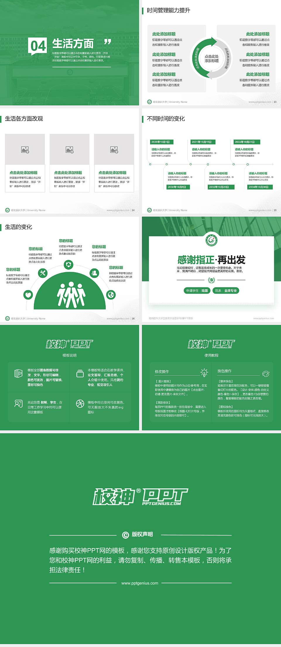 赣南医科大学专用国家奖学金答辩PPT模板4:3格式幻灯片预览图4