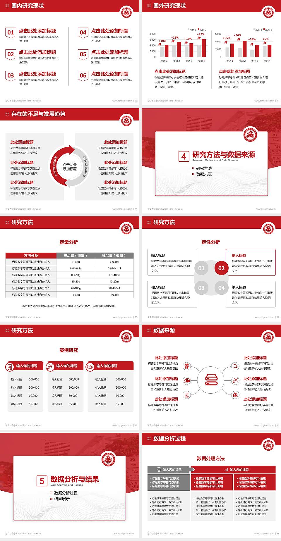 深圳职业技术大学论文答辩标准PPT模板4:3格式幻灯片预览图4