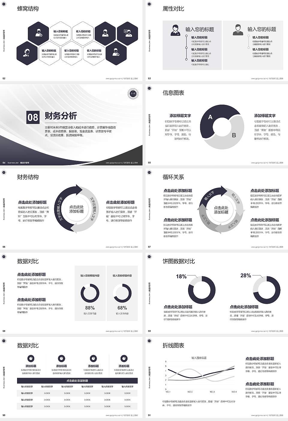 内蒙古丰州职业学院专用全国大学生互联网+创新创业大赛计划书/路演/网评PPT模板16:9格式幻灯片预览图10