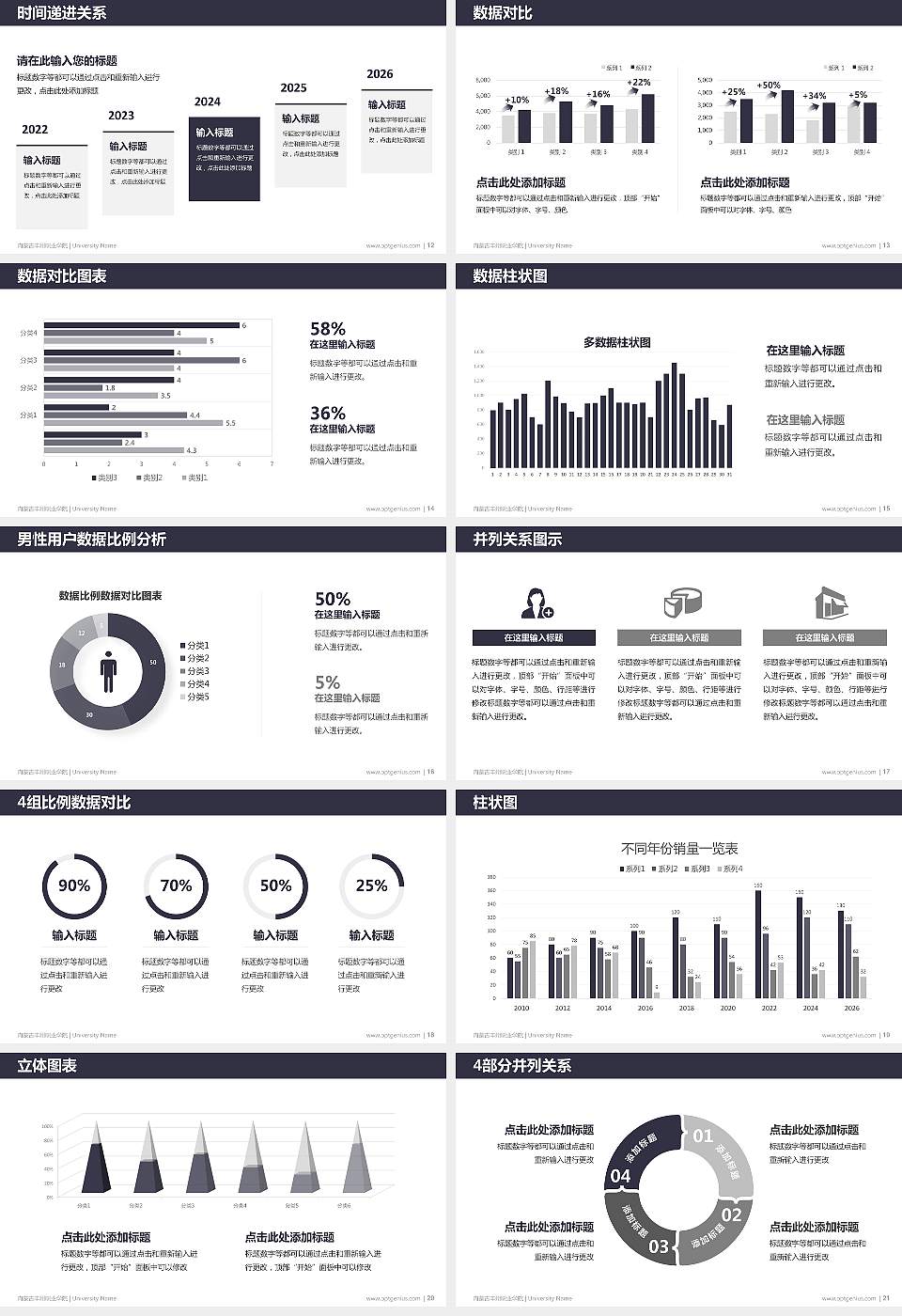 内蒙古丰州职业学院硕士研究生/本科生毕业论文答辩/开题报告通用PPT模板下载16:9格式幻灯片预览图3