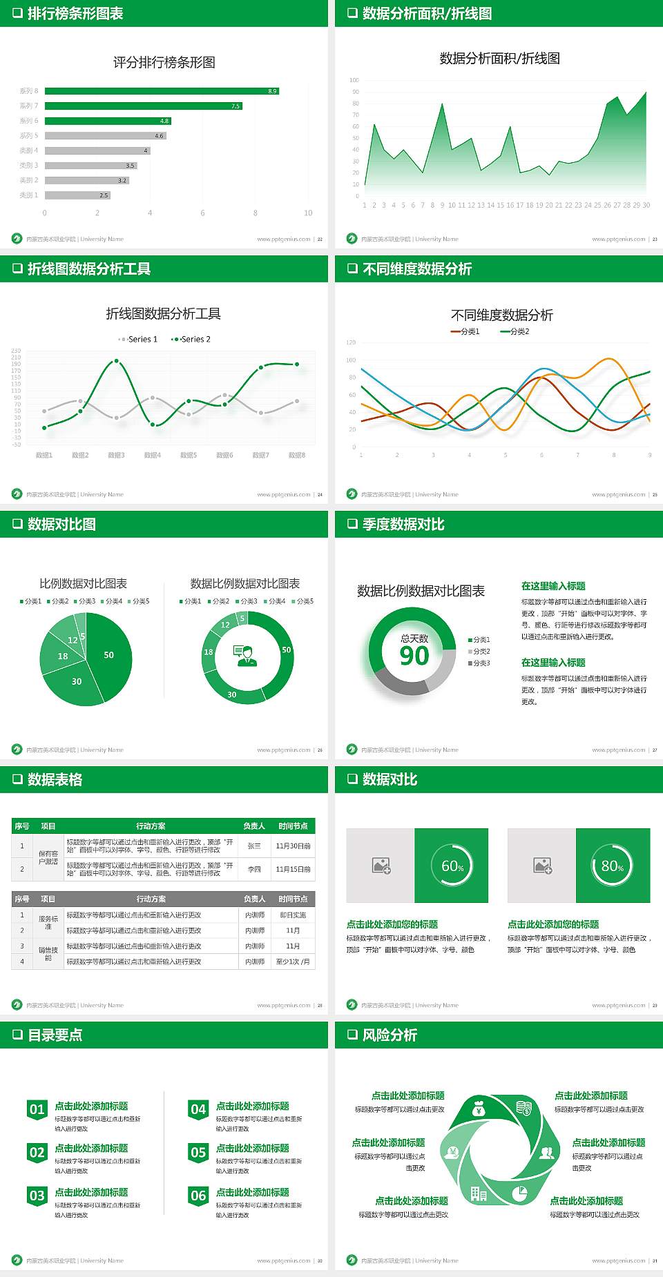 内蒙古美术职业学院PPT模板下载4:3格式幻灯片预览图4