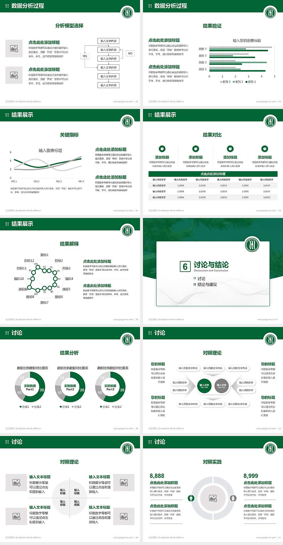 内蒙古鸿德文理学院论文答辩标准PPT模板4:3格式幻灯片预览图5