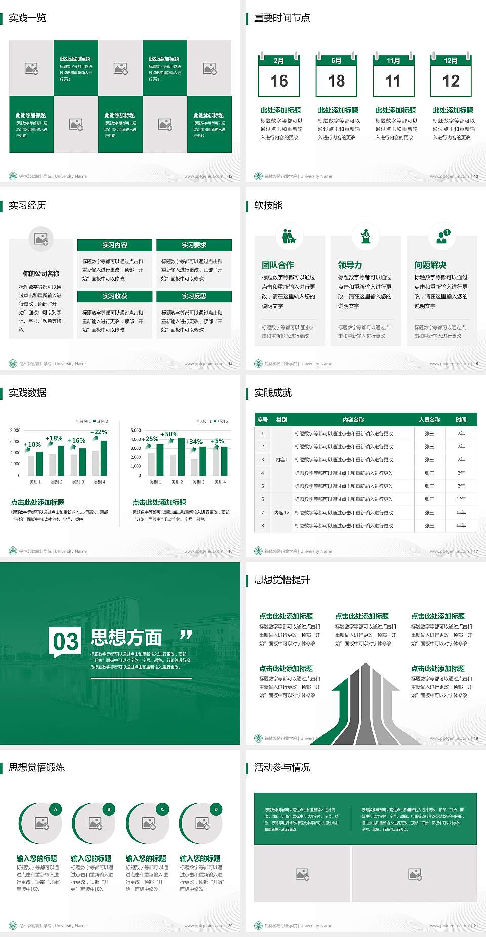 锡林郭勒职业学院专用国家奖学金答辩PPT模板4:3格式幻灯片预览图3