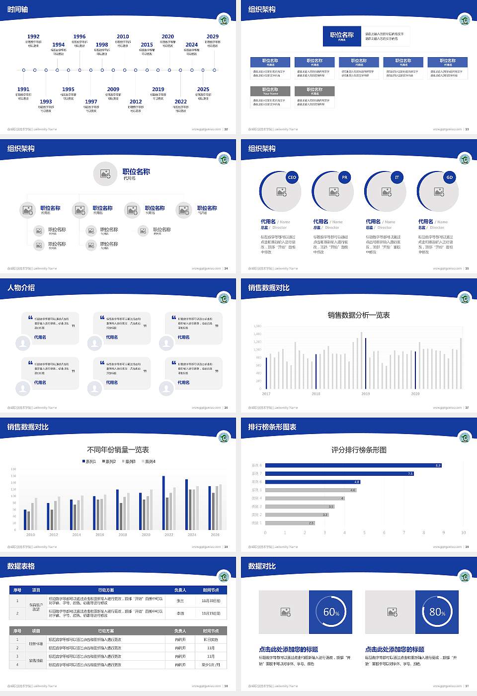 赤峰职业技术学院学术汇报/学术交流研讨会通用PPT模板下载16:9格式幻灯片预览图4