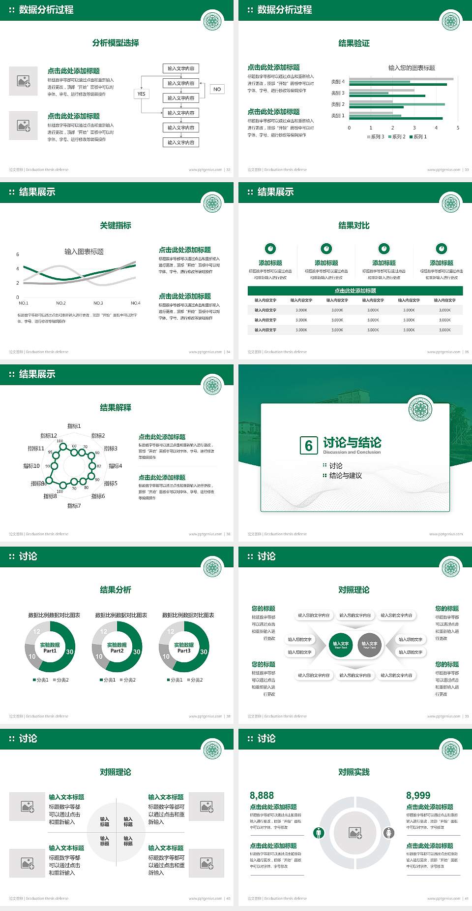 锡林郭勒职业学院论文答辩标准PPT模板4:3格式幻灯片预览图5