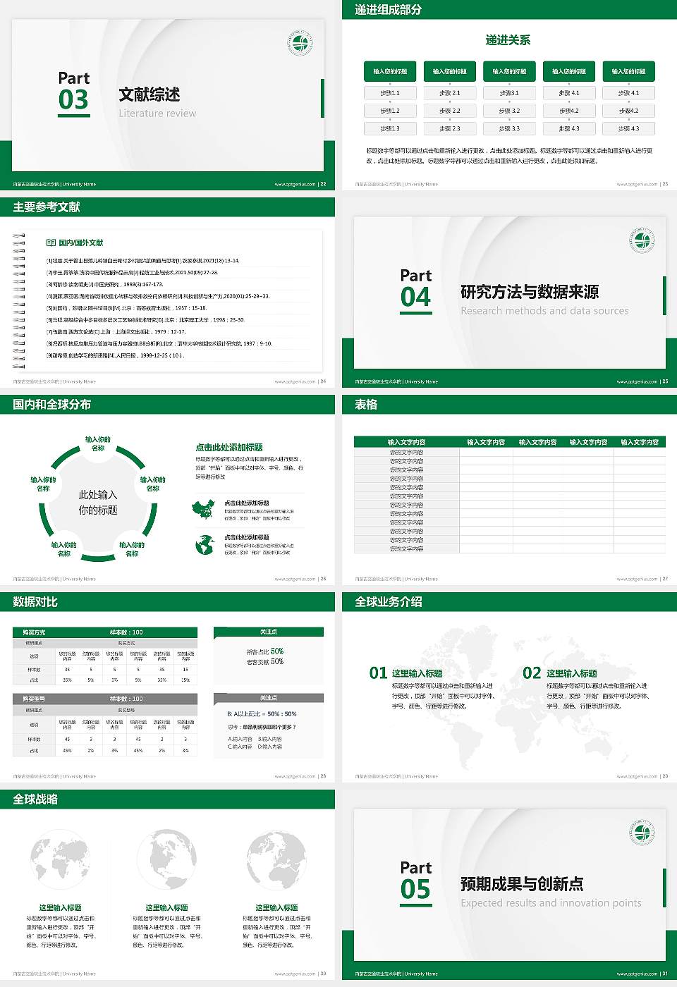 内蒙古交通职业技术学院硕士研究生/本科生毕业论文答辩/开题报告通用PPT模板下载16:9格式幻灯片预览图4