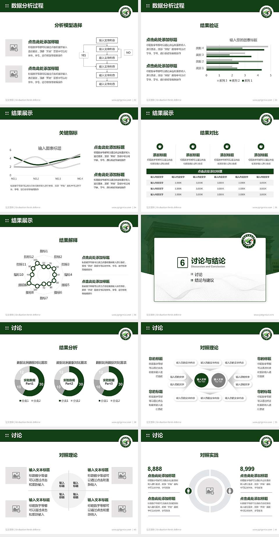 乌兰察布职业学院论文答辩标准PPT模板4:3格式幻灯片预览图5