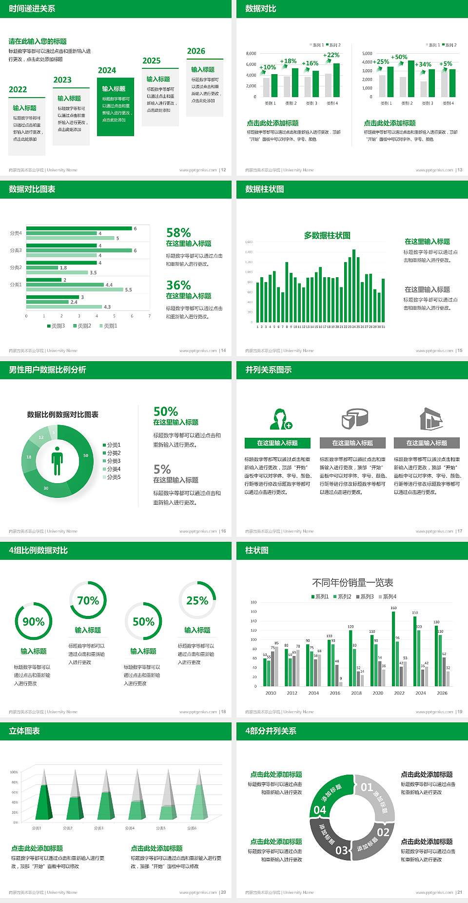 内蒙古美术职业学院硕士研究生/本科生毕业论文答辩/开题报告通用PPT模板下载4:3格式幻灯片预览图3