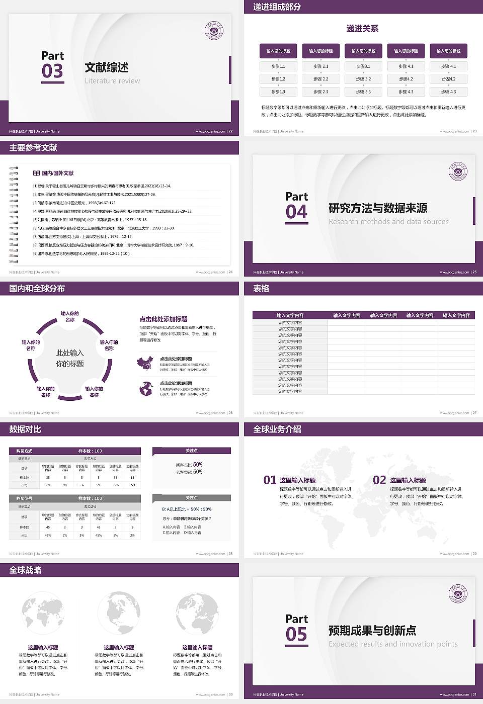 兴安职业技术学院硕士研究生/本科生毕业论文答辩/开题报告通用PPT模板下载16:9格式幻灯片预览图4