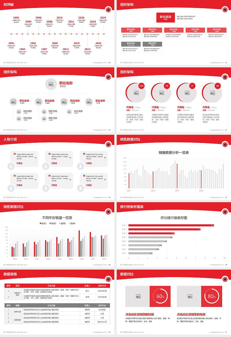 呼和浩特职业学院学术汇报/学术交流研讨会通用PPT模板下载16:9格式幻灯片预览图4