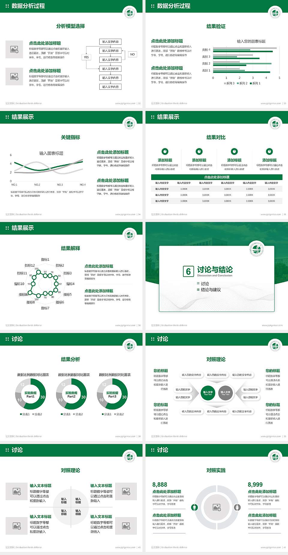 内蒙古交通职业技术学院论文答辩标准PPT模板4:3格式幻灯片预览图5